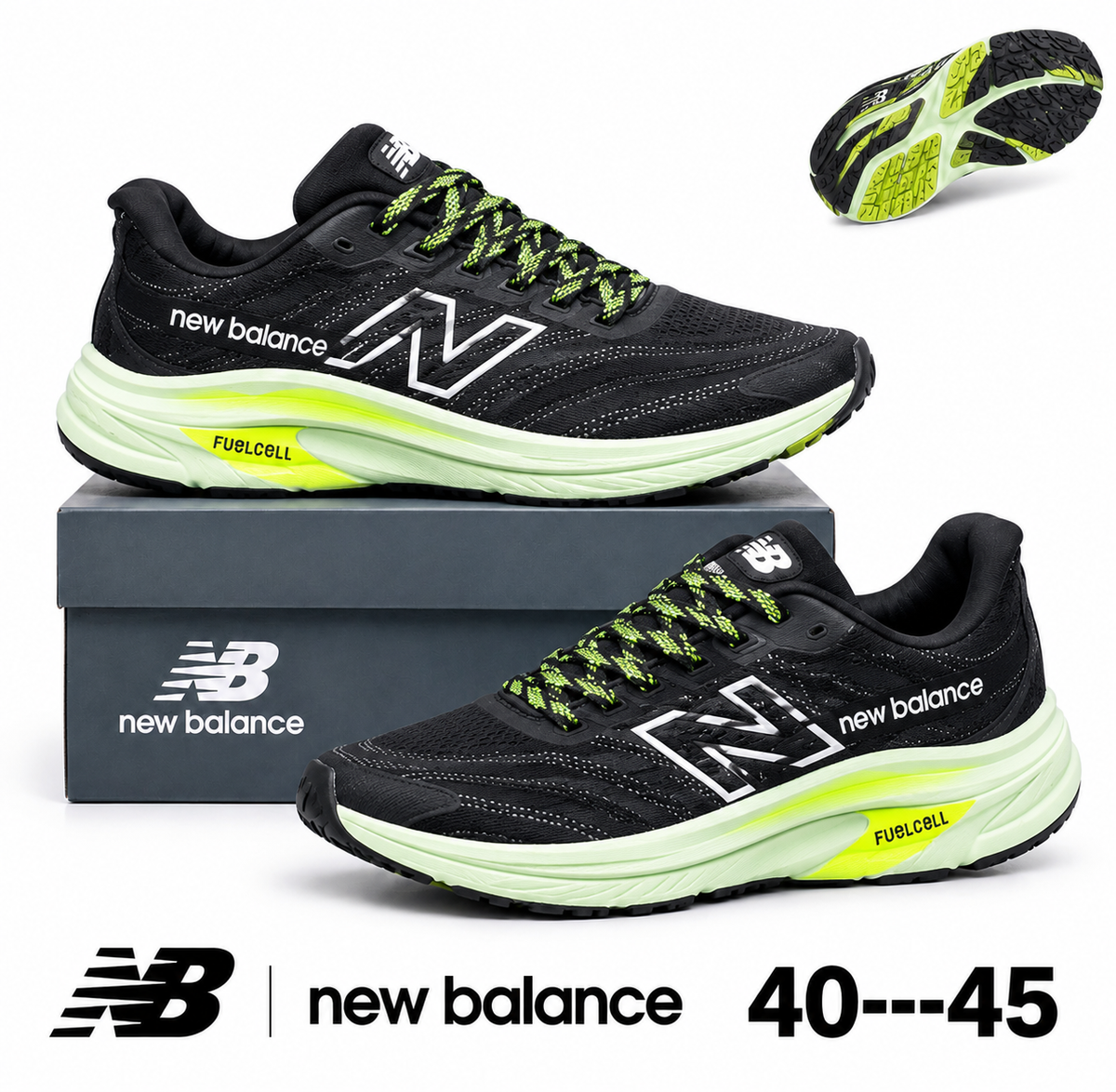 New Balance FuelCell –  noir/Vert
